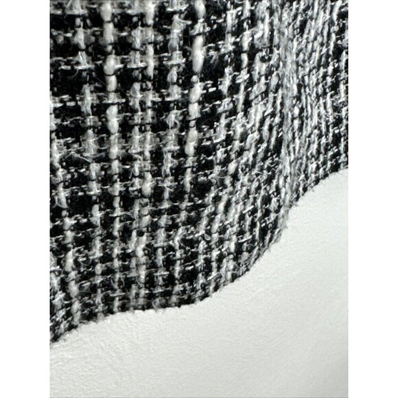 White House Black Market Women's 10 Mini Pencil Skirt B&W Tweed Wool Blend - Picture 4 of 12
